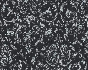 A.S. Création | Vliesová tapeta na zeď Metallic Silk 30660-6 | 0,53 x 10,05 m | černá, stříbrná