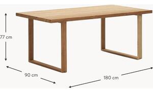 Zahradní stůl z teakového dřeva Canadell, 180 x 90 cm