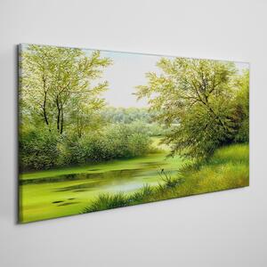 Obraz na plátně Obraz na plátně Stromy řeka příroda