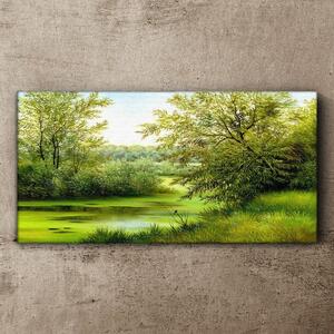 Obraz na plátně Obraz na plátně Stromy řeka příroda