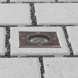 LED zapuštěné podlahové svítidlo Lucande Ava, 12 cm x 12 cm, IP67