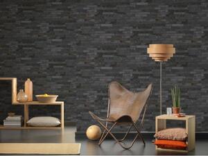 A.S. Création | Vliesová tapeta na zeď Best of Wood & Stone 35582-5 | 0,53 x 10,05 m | černá, šedá