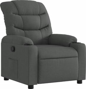 Polohovací křeslo tmav edé textil