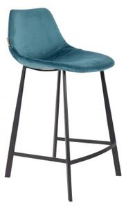 DUTCHBONE FRANKY VELVET pultová židle modrá