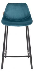 DUTCHBONE FRANKY VELVET pultová židle modrá