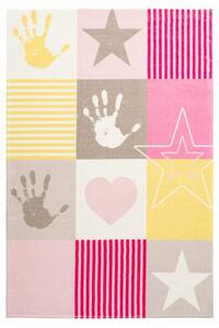 Hans Home | Dětský kusový koberec Stars 411 pink - 160x230