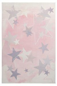 Hans Home | Dětský kusový koberec Stars 410 pink - 120x170