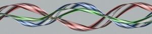DIMEX | Fototapeta do kuchyně Třpytící se vlna KI-350-093 | 350 x 60 cm | zelená, modrá, červená, šedá