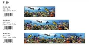 DIMEX | Fototapeta do kuchyně Ryby v oceánu KI-180-092 | 180 x 60 cm | vícebarevná, modrá