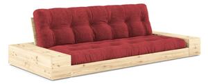 Červená manšestrová rozkládací pohovka 244 cm Base – Karup Design