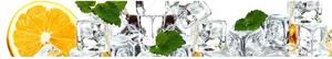 DIMEX | Fototapeta do kuchyně Citrón a led KI-350-023 | 350 x 60 cm | zelená, bílá, oranžová