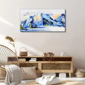 Obraz na plátně Obraz na plátně Zimní sníh horské volně žijících živočichů