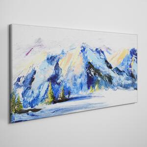 Obraz na plátně Obraz na plátně Zimní sníh horské volně žijících živočichů