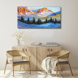 Obraz na plátně Obraz na plátně Zimní sníh stromy hory