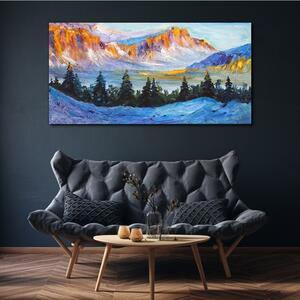 Obraz na plátně Obraz na plátně Zimní sníh stromy hory