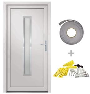 Vchodové dveře bílé 108 x 208 cm PVC