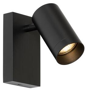 Moderní nástěnné svítidlo černé nastavitelné vypínačem - Jeana Luxe