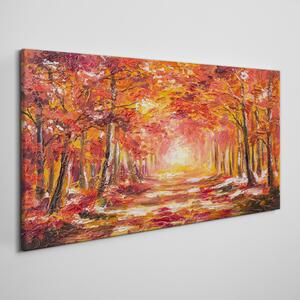 Obraz na plátně Obraz na plátně Lesní listy podzimní volně žijících živočichů