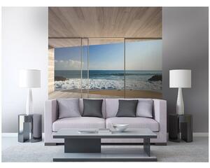 MS-3-0042 Vliesové fototapety na zeď Okno na pláž | 225 x 250 cm