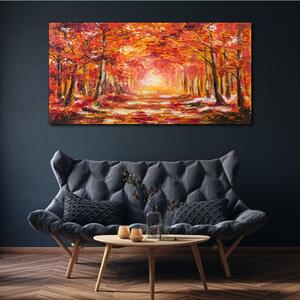 Obraz na plátně Obraz na plátně Lesní listy podzimní volně žijících živočichů