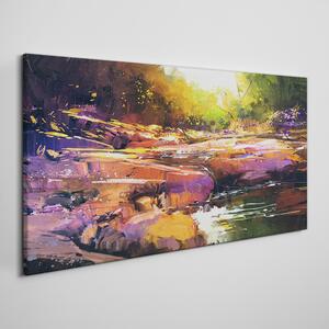 Obraz na plátně Obraz na plátně Abstrakce řeky lesní volně žijících živočichů