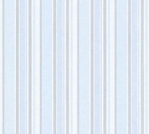 A.S. Création | Vliesová tapeta na zeď Little Stars 35849-3 | 0,53 x 10,05 m | modrá, šedá, metalická