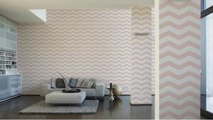 A.S. Création | Vliesová tapeta na zeď Designdschunge 34242-2 | 0,53 x 10,05 m | metalická, růžová, bílá