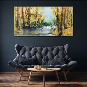 Obraz na plátně Obraz na plátně Abstrakce lesní řeka volně žijících živočichů