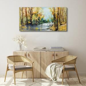 Obraz na plátně Obraz na plátně Abstrakce lesní řeka volně žijících živočichů