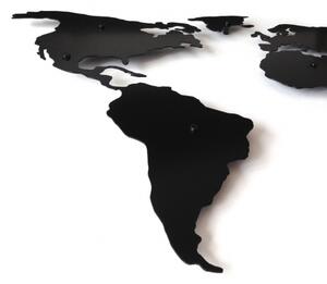 WORLD MAP D 3 dekorace - mapa světa černá