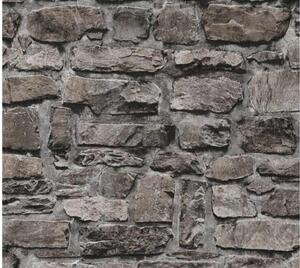 Vliesová tapeta na zeď Dimex 2020 36370-4 | 0,53 x 10,05 m | šedá, černá | A.S. Création