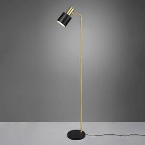 Stojací lampa Adam, jeden zdroj, černá/zlatá