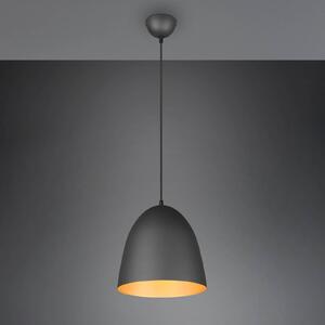 Závěsné světlo Tilda, 1 zdroj černá/zlatá Ø 25 cm