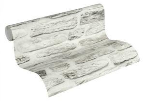 Vliesová tapeta na zeď Dimex 2020 36478-3 | 0,53 x 10,05 m | bílá, šedá, krémová | A.S. Création