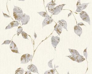 A.S. Création | Vliesová tapeta na zeď Flavour 36687-3 | 0,53 x 10,05 m | šedá, zlatá, bílá