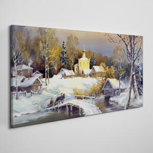 Obraz na plátně Obraz na plátně Zimní sněhová krajina
