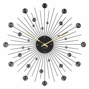 KARLSSON Nástěnné hodiny Sunburst velké černé krystaly ∅ 50 cm