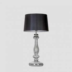 4concepts Luxusní stolní lampa VERSAILLES TRANSPARENT BLACK Barva: Černo-bílá