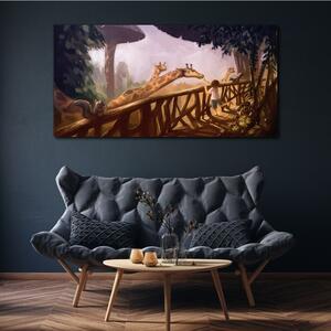 Obraz na plátně Obraz na plátně Abstrakce veverka žirafa