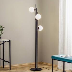 Stojací lampa 1073A1, 3 žárovky, černá