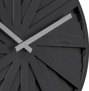 KARLSSON Nástěnné hodiny Slides černé 40 × 2,5 cm