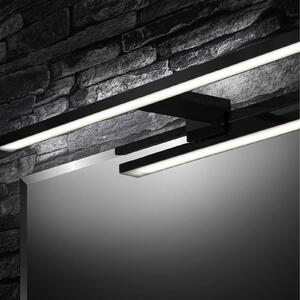 Briloner LED zrcadlové světlo Dun Brilo, IP44, šířka 60 cm, Černá, Koupelna, kov, Moderní