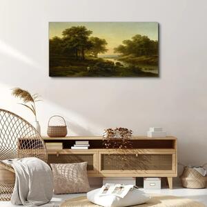 Obraz na plátně Obraz na plátně Krajina řeka las příroda