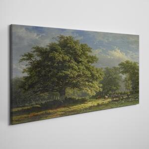 Obraz na plátně Obraz na plátně Moderní lesní obloha koně