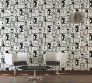 A.S. Création | Vliesová tapeta na zeď Metropolitas Stories 36918-1 | 0,53 x 10,05 m | šedá, černá, bílá