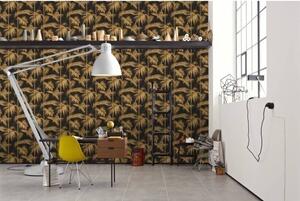 A.S. Création | Vliesová tapeta na zeď Metropolitas Stories 36919-5 | 0,53 x 10,05 m | metalická, černá, žlutá, hnědá