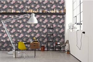 A.S. Création | Vliesová tapeta na zeď Metropolitas Stories 36921-2 | 0,53 x 10,05 m | šedá, růžová, černá