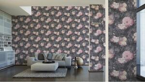 A.S. Création | Vliesová tapeta na zeď Metropolitas Stories 36921-2 | 0,53 x 10,05 m | šedá, růžová, černá