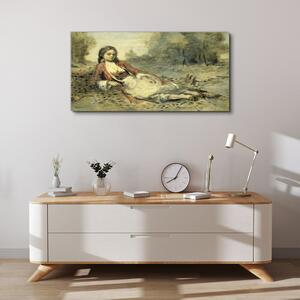 Obraz na plátně Obraz na plátně Lady girl lesní příroda