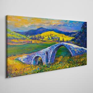 Obraz na plátně Obraz na plátně Abstrakce krajinářský most